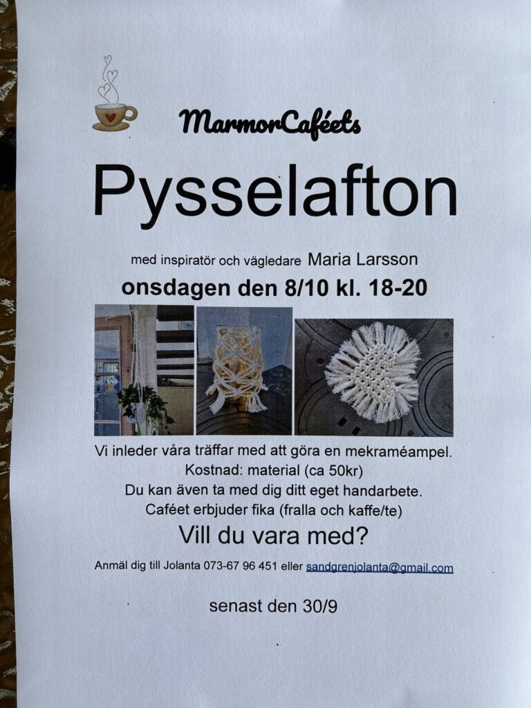 Aktivitet på Marmorcafé